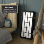 2 ft. Short Desktop Window Pane Shoji Screen - Black - 5 Panels - Image 5