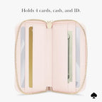 kate spade new york Devin Zip Magnetic Card Holder/Wallet - Chalk Pink - Image 4