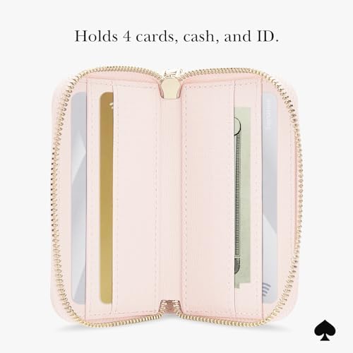 kate spade new york Devin Zip Magnetic Card Holder/Wallet - Chalk Pink - Image 4