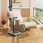 TV Dinner Tray Table, C Shaped TV Trays on Couch, Oak - Image 6