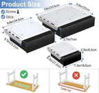 SVNNELP Under Desk Table Drawer Storage Organizer,3 Pack Large & Medium & Small Slide Out Desk Drawers - Hidden Desktop Organizer,Adhesive Storage Pencil Tray Under Table(BLACK/LMS) - Image 2