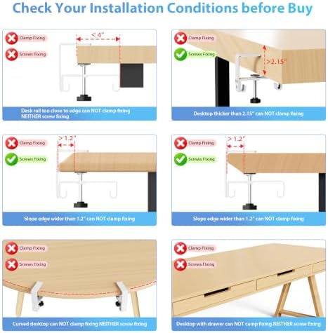 KEEGH Large No Drill Under Desk Cable Management Tray 36 in, White - Image 7