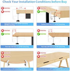 KEEGH No Drill Fabric Under Desk Cable Management Tray 28 in, White - Image 7