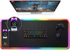 Gimars RGB Gaming Mouse Pad,15W Wireless Charging Mousepad with 10 Light Modes, Large Mousepad with Premium Smooth Surface, Non-Slip Mouse Mat for Gaming, Desk, PC,Office, 31.5x11.8x0.16inch by Gimars
