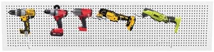 KINOMI 24 Pack Pegboard Hooks Heavy Duty Tool Hooks Peg Board Drill Holder Power Tool Holder Tool Hangers Peg Board Accessories and Hooks for Tools, Power Drills, Art and Craft Supplies etc (White) - Image 6