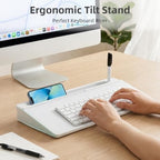 16"x7" Glass Desktop Whiteboard with Storage Drawer, White - Image 6
