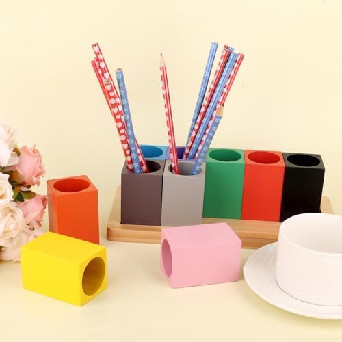 Wooden Colored Pencil Organizer, Desk Organizer (Pencils Not Included) - Image 3