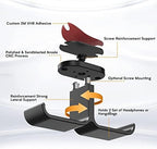 Headphone Stand Headphone Hanger Stand Under Desk Hook 360° Rotation Ball Plunger Hanger Aluminum Stick-On Adhesive Dual Headsets Holder Mount PC Gaming Accessories Headset Holder - Image 3