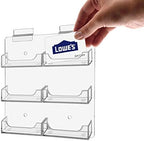 Marketing Holders 6 Pack Slatwall Business Card Holder Clear Acrylic Gift Card Display 6 Slot Organizer for 3.5" x 2" Printed Materials in Salons Spas and Health Centers - Image 5