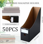 Geyee 50 Pcs Cardboard Magazine Holder Magazine File Holder, Black - Image 2