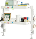 Clamp-On Desk Shelf Organizer, 2-Tier Metal Side Desktop Shelves by Dazioter