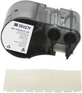 Brady Authentic (M5C-1500-595-CL-WT) All-Weather Permanent Adhesive Vinyl Labels 1.5 in W x 20ft White on Clear. for use with BMP51, M510, and M511 Label Printers. by BradyCorp