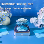 3d Calendar 2027,Hand Tear DIY Art 3d Calendar,Perfect Combination Of Artistic And Practical Design With Lights,Suitable For Note Taking,Decorative Ornaments,Holiday Gifts (Wishing Tree) - Image 2