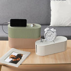 Large Cable Organizer Box for Power Strips, Surge Protectors, Chargers, TV Computer Wires - White - Image 7