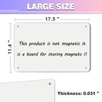 White 2Pack Magnetic Board,17.5" x 11.4" Magnet Bulletin Board to Display Magnetic Notes, Poetry, Photos, Suitable for Wall, Refrigerator, Cabinet etc, Come with 4 Pcs Dual Lock Tape and Screws - Image 2
