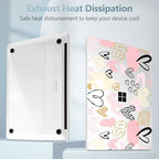 Case for Surface Laptop 8 2026/7 2024 13.8", Pink & Gold Hearts - Image 4