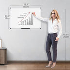 VIZ-PRO Magnetic Dry Erase Board, 36 X 24 Inches, Silver Aluminium Frame - Image 2