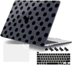 for MacBook Pro 16 inch Case 2019 2020 Release Model A2141, Plastic Hard Shell Cover with Keyboard Cover & Screen Protector for MacBook Pro 16 inch with Touch Bar, Black Polka Dots by WelcomeViseNewitems