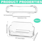 64 Pack Business Card Holder for Desk,Desktop Style Business Card Holders,Acrylic Holder Stand Clear Postcard Display for Home Office Desk Table - Image 2
