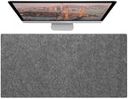 Large Felt Desk Pad Mat Non-Slip Desktop Protector, Table Accessories for Home and Office(Dark Gray,55.1"x23.6") by Unknown