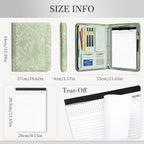 Leathario Portfolio Binder, Padfolio Organizer, 3 Ring Binder with Zipper - Image 2