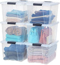 IRIS USA 35 Qt. Letter/Legal File Box with Latching Lid, Navy/Gray by IRISUSA