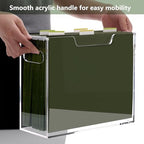 DINGHUO Acrylic Hanging File Organizer Box with Handles - Image 3