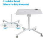 Mobile Rolling Desk, Small Standing Desk with Wheels,Portable Laptop Desk - Image 5