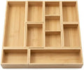 Bamboo Drawer Organizer, Natural, M by QYMXHZE