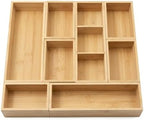 Bamboo Drawer Organizer, Natural, M by QYMXHZE