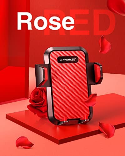 VANMASS【85+LBS Strongest Suction & Military-Grade Ultimate Car Phone Mount【Patent & Safety Certs】 Cell Phone Holder for Dash Windshield Vent for iPhone 17 Pro Max Automobile Interior Sets, Red - Image 2