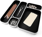 Three by Three Seattle Metal Drawer Organizer Tray Set, 5-Pc, 1" (Black) - Image 4
