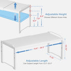 Expandable Cabinet Shelf Organizer, Metal Kitchen Countertop Storage Shelf - Image 2