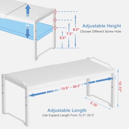 Expandable Cabinet Shelf Organizer, Metal Kitchen Countertop Storage Shelf - Image 2