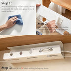 Under Desk Cable Tray 2-Pack White ABS Adhesive Mount - Image 4