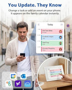 Digital Calendar 12.3 Inch Wall Planner with Video Calling, Smart Interactive Touchscreen with Calendar Sync, Chore Charts, Photo Display, SOS, Wall & Desk Mountable, Great for Organizing Routines - Image 5