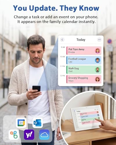 Digital Calendar 12.3 Inch Wall Planner with Video Calling, Smart Interactive Touchscreen with Calendar Sync, Chore Charts, Photo Display, SOS, Wall & Desk Mountable, Great for Organizing Routines - Image 5