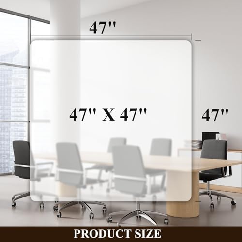 Office Chair Mat for Hard Floors - 47''×47'',Heavy Duty Clear Wood/Tile Floor Protector PVC Transparent - Image 6