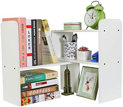 PAG-Mass Desktop Bookshelf Freestanding Wooden Countertop Bookcase Accessories Organizer Display Rack Dorm Desk Storage Shelf by PAG
