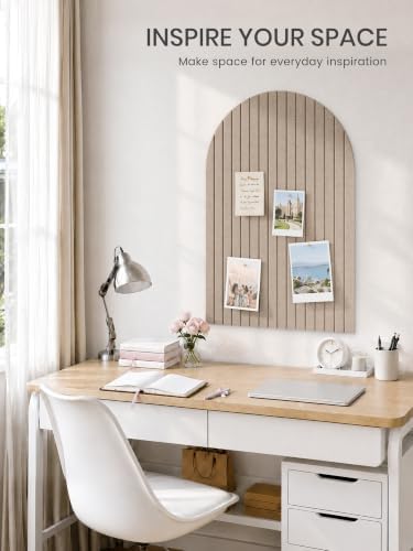 Large Arched Felt Bulletin Board 35.4''×23.6'', Taupe - Image 6