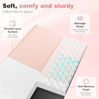 Ospelelf Keyboard Wrist Rest, Ergonomic Memory Foam Wrist Support for Typing & Gaming, Tilted Keyboard Pad, Aesthetic Desk Accessories for Office, Relief for Carpal Tunnel & Wrist Pain, Pink White - Image 3