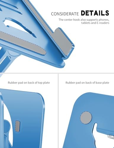Z-Shaped Laptop Stand for Desk Fits 10"-16" Notebook, Dark Blue - Image 3