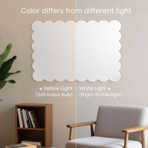 Scalloped Bulletin Board 36x24 inches, Decorative Felt Pin Board for Wall - Image 2