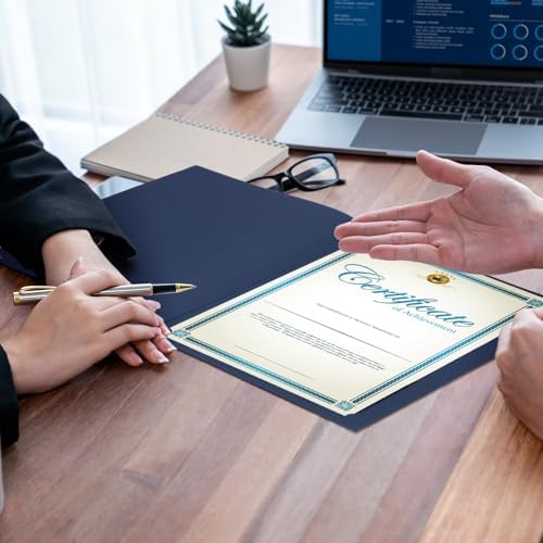 Fainne 250 Pcs 80 Pieces Certificate Holders Diploma Holder, Navy Blue - Image 5