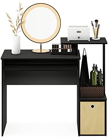 Furinno Econ Multipurpose Home Office Computer Writing Desk, Black/Brown - Image 6