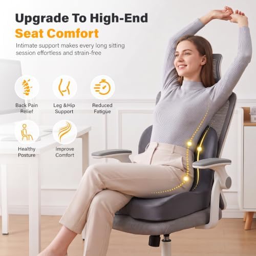CHANCEE X-Large Ergonomic Seat Cushion with Lumbar Support (Dark Grey) - Image 4