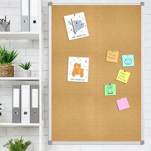 Lockways Large 60" x 36" Cork Board Bulletin Board Aluminium Frame - Image 5