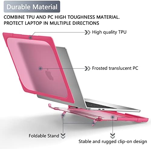 Batianda Heavy Duty Case for MacBook Air 13 Inch 2018-2020, Pink - Image 4
