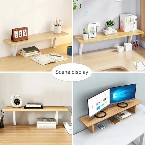 39.4x7.9 in Clamp on Desk Shelf, Adjustable Floating Desks Shelf - Image 2