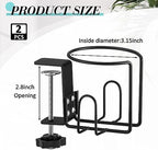 Hicarer 3 Pcs Large Desk Cup Holder, Clip on Table Cup Holder, Anti-Spill Drink for Lawn Chair, Horizontal or Vertical Mount, Black - Image 2
